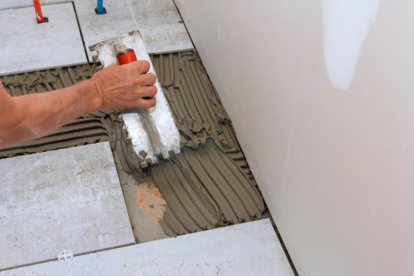 Bathroom Floor Renovation in Waxhaw